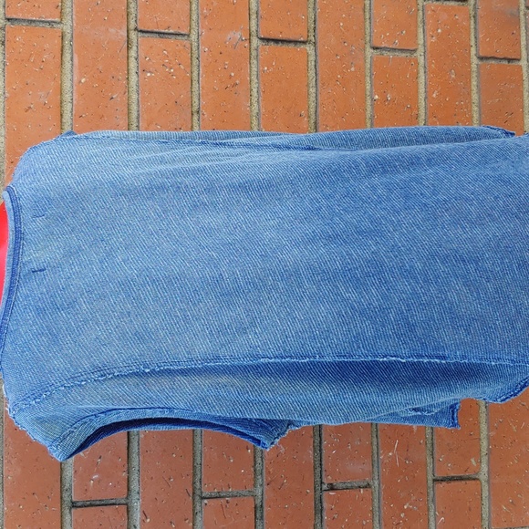 Free People Oversize Sleeveless Denim Color Knit Top by We The Free line XS - Picture 9 of 13